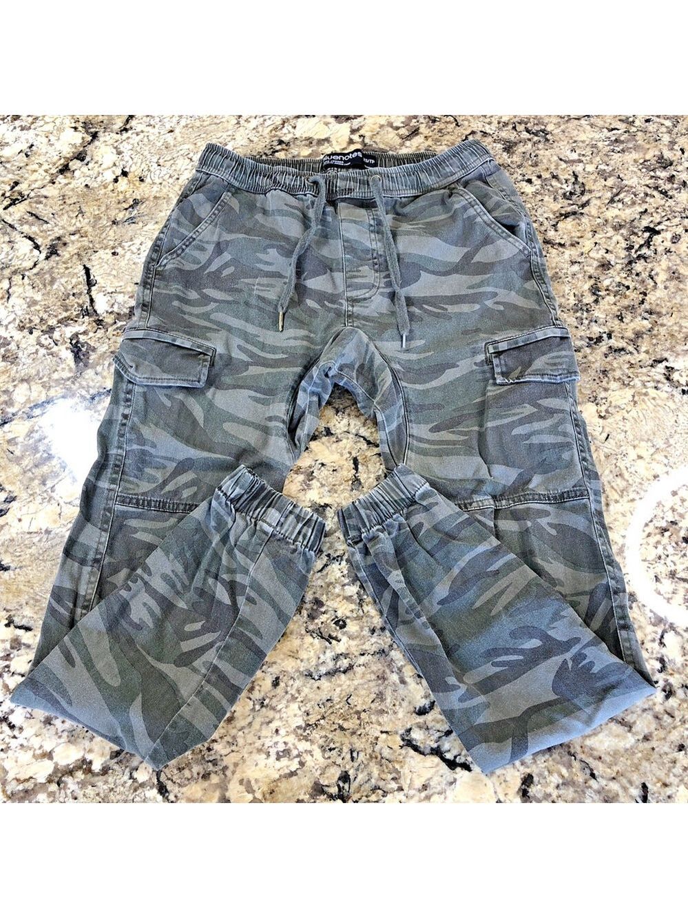 Size XS Bluenotes Womens Camo Jogger Pants Comfy Elastic Waistband / Cuffs BD